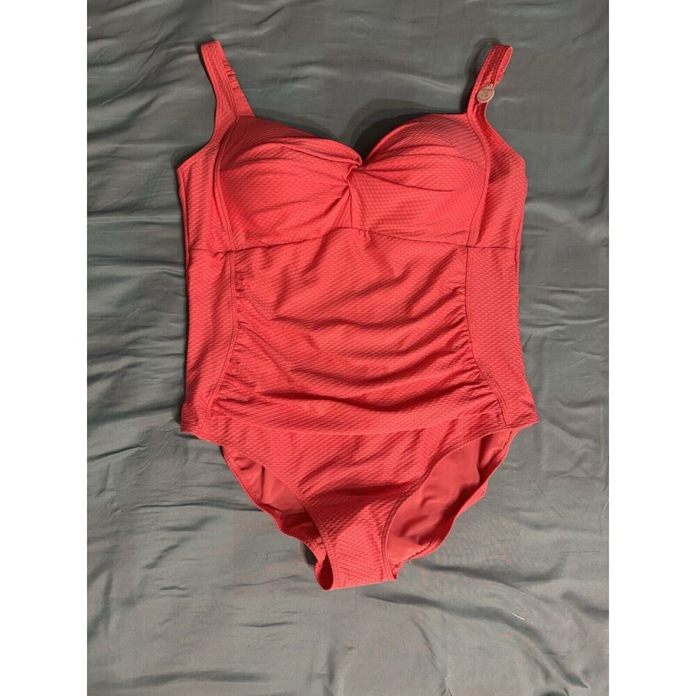 NWT ArteSands Bathing Suit Coral One Piece Women's US 20+ Multi Cup Fit